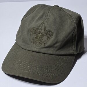 NWOT Boy Scouts of America Baseball Cap Green Hat Embroidered Logo Strapback M/L